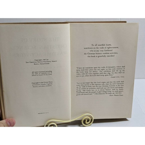 The Story of Christian Science Wartime Activities, 1939-1946 (1947, Hardback) - Picture 5 of 5